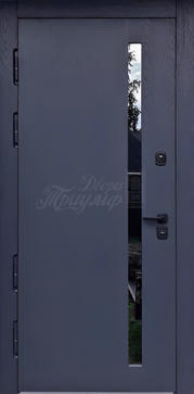 Дверь со стеклом атмосферостойкий Винорит №245 RAL 7024 в Электрогорске